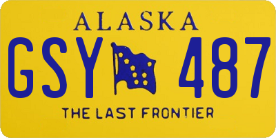 AK license plate GSY487
