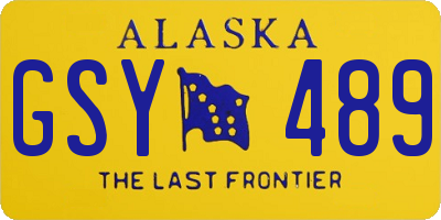 AK license plate GSY489