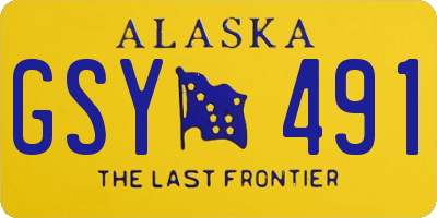AK license plate GSY491