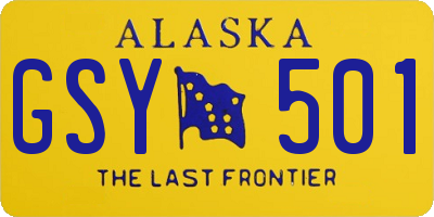 AK license plate GSY501
