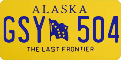 AK license plate GSY504