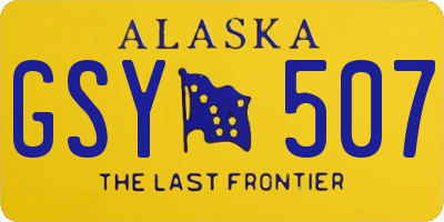 AK license plate GSY507