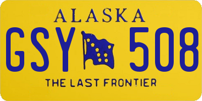 AK license plate GSY508