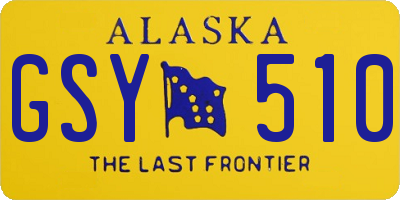 AK license plate GSY510