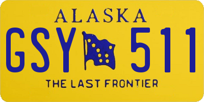AK license plate GSY511