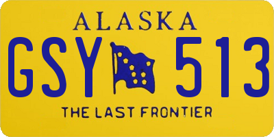 AK license plate GSY513