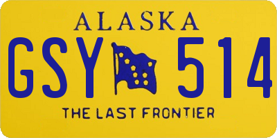AK license plate GSY514