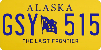 AK license plate GSY515