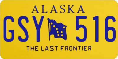 AK license plate GSY516