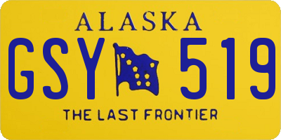 AK license plate GSY519