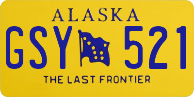 AK license plate GSY521