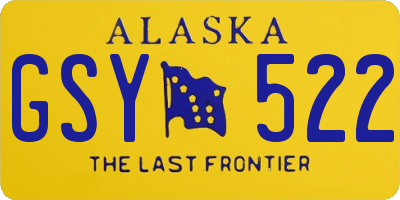 AK license plate GSY522