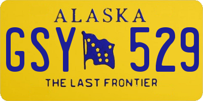 AK license plate GSY529