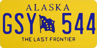 AK license plate GSY544