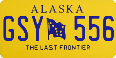 AK license plate GSY556