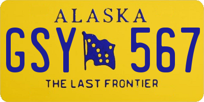 AK license plate GSY567