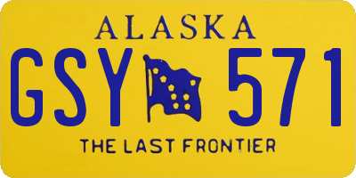 AK license plate GSY571