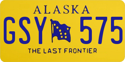 AK license plate GSY575