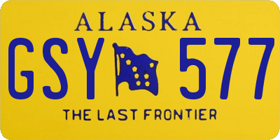 AK license plate GSY577