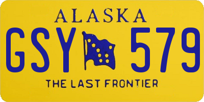 AK license plate GSY579