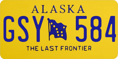 AK license plate GSY584