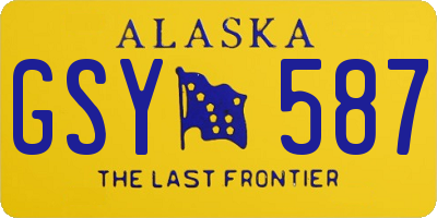 AK license plate GSY587