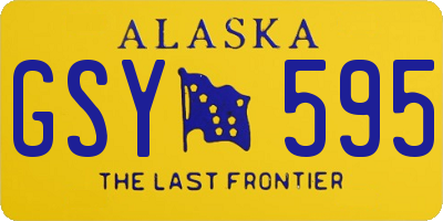 AK license plate GSY595