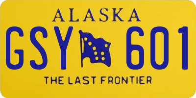 AK license plate GSY601