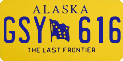 AK license plate GSY616