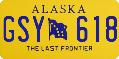 AK license plate GSY618