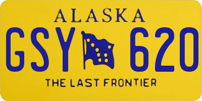 AK license plate GSY620