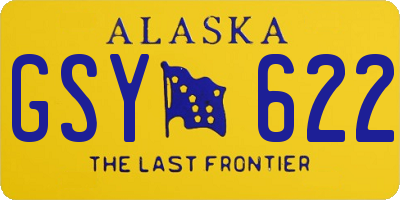 AK license plate GSY622