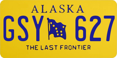 AK license plate GSY627