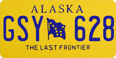 AK license plate GSY628