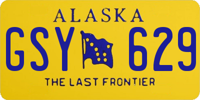 AK license plate GSY629