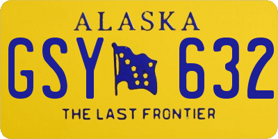 AK license plate GSY632