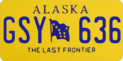 AK license plate GSY636