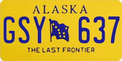 AK license plate GSY637