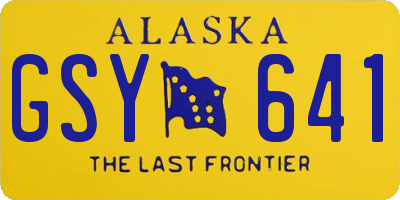 AK license plate GSY641