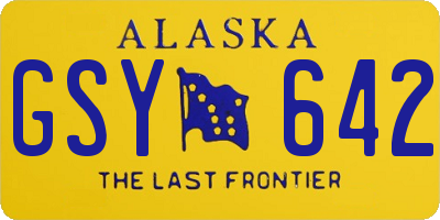 AK license plate GSY642