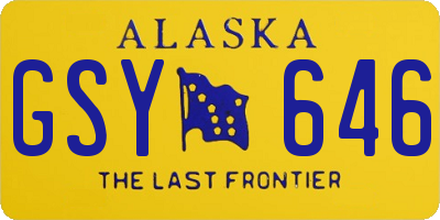 AK license plate GSY646