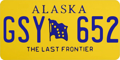 AK license plate GSY652