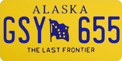 AK license plate GSY655