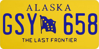 AK license plate GSY658