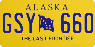 AK license plate GSY660