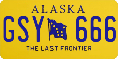 AK license plate GSY666