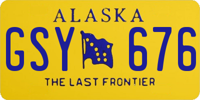 AK license plate GSY676