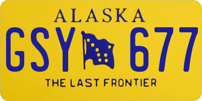AK license plate GSY677
