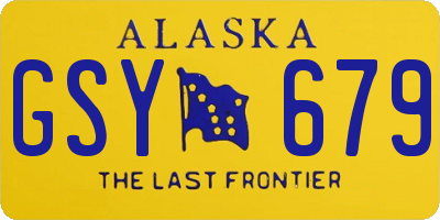 AK license plate GSY679