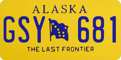 AK license plate GSY681